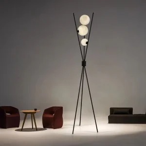 Black Three Moon Standing Floor Light Nordic Floor Lamps for Living Room Decor Modern Minimalist Bedroom Sofa LED Floor Lights