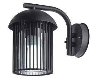 Black Waterproof Outdoor Wall Lamp With Aluminum Base E27 Light Source