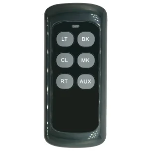 Black Wireless IR Remote Control Switch with 2, 4, 6, or 8-Channel RF Receiver