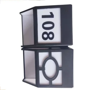 Black and White ROHS certified Garden Simple Courtyard LED Solar Wall Lamps with Waterproof Exterior Square Corridor Lights