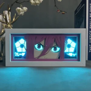 Blue Lock Hyoma Chigiri Anime Light Box MDF Wooden Frame Laser Paper Cut Lightbox Led Night Light for Study Room Decor