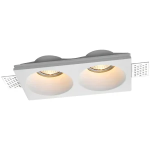 Borderless Plaster Embedded LED Ceiling Downlight COB Double Head Smart Spotlight CRI High