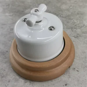 Borgerman European Style Retro Built Out Switch Porcelain Surface Mounted Ceramic Wall Switch