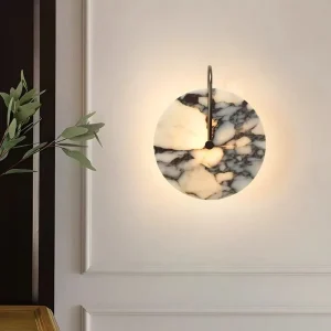 Bowl Shape Natural Stone Wall Lamp Living Room Background Wall Light Modern Bedroom Home Decor Light Hallway Lighting Fixtures