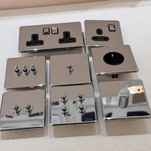 Brass Electrical Metal Brushed Panel Toggle Switch Wall Light Hotel Socket Wall Switches and Sockets