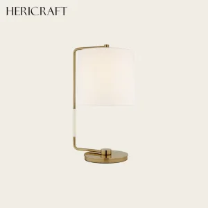 Brass Table Lamp Desk Light in Soft Brass Adjustable Position for Home Office Workspace UL Standard