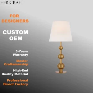 Brass Table Lamp Modern Luxury Desk Lamp for Home Office Workspace UL Standard