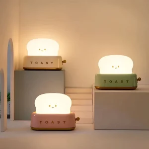 Bread Design LED Bedside Lamp USB Powered Rechargeable Dimmable Night Light