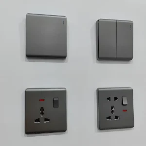 British Standard Concealed Wall Switch Socket, Single-Gang, 13A 250V, Copper, IP20