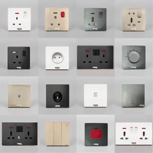 British Standard Ultra-Thin Wall Switch Socket PC 13A 3 Pin 1 Gang IP21 CCC CE Certified