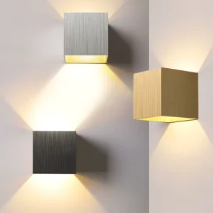 Brushed Square Outdoor LED Wall Lamp Waterproof No Color Temp No Warranty Lighting Solutions Service Staircase Corridor Bedside