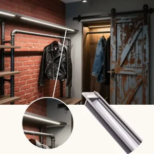 Built-In LED Cabinet Light with Aluminum Channel, Dimmable, Plastic Shade, Closet, Wardrobe, Shelf, YB1013-24