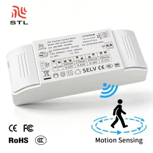 Built-In Microwave Motion-Sensing Radar LED Driver Transformer 9-42V DC IP20 for Indoor Lighting
