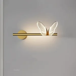 Butterfly LED Crystal Wall Lights Nordic Modern Bedside Wall Lamp Balcony Living Room Background Art Decor Wall Sconce