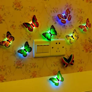 Butterfly LED Night Light Color Changing Light Wall Lamp Nightlight Bedroom Home Smart Outdoor Garden Animal Lights