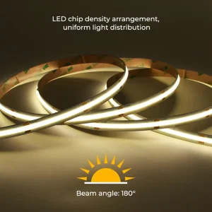 CC COB LED Strip Light DC48V 10mm 480 LEDs 10W 30M Warm or Cool White Cuttable 2700K/3000K/6000K Indoor Lighting