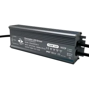 CE DALI2 110V-277V Input 12V 150W DC 12V Output DALI 2 PUSH Dimmable IP67 Waterproof LED Driver