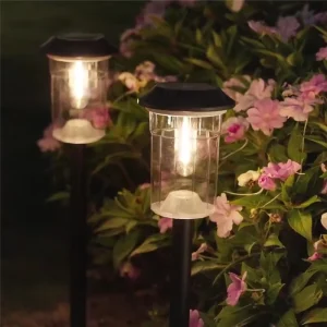 CE FCC Manufacturer OEM ODM IP65 Waterproof Outdoor Spike Lights Garden Solar Light for Courtyard Driveway Pathway Landscape
