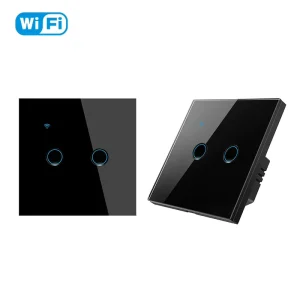 CE Factory Direct WiFi Smart Wall-Mounted Switch Glass Panel with LED Indicator