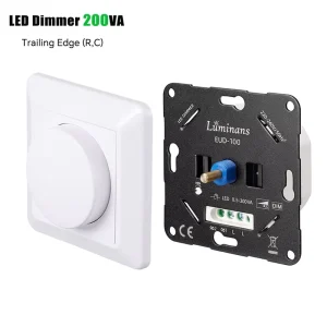 CE RoHS Certified 220V-240V Rotary LED Dimmer for Hotel, Villa, and Office Lighting Retrofit Projects