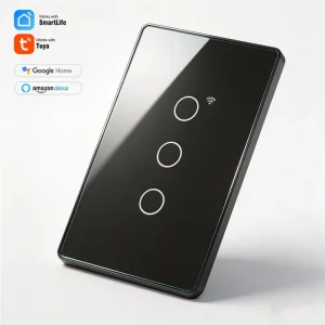 CHAOYI Tuya Smart WiFi Wall Switch US Standard 118 1 2 3 4 Gang Touch Light Switch with Alexa Google Home and Smart Life App