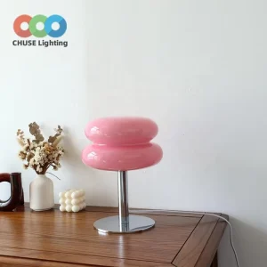 CHUSE Art Design Coloful Desk Light Led Bedside Hotel Glass Table Lamps