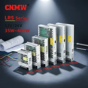 CNMW LRS 75 24 75W 24V Single Industrial Switch LED Driver SMPS Adjustable Power Supply Monitoring Safety Control System 86%