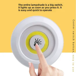 COB LED Remote Control Smart Night Light Touch Sensor Adjustable Color Temperature 3000-6000K Warm White ABS AAA Battery