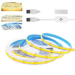 COB LED Strip 24V IP20 IP67 IP68 Waterproof 320 LEDs 8mm PCB Width