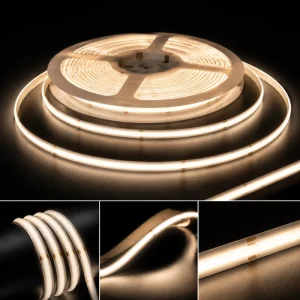 COB LED Strip 480 LEDs/m High-Density FCOB LED Tape Light 3000K/4000K/6500K 50mm Cut Length Hotel Room Ambient Lighting