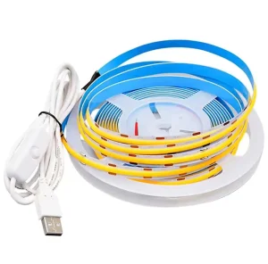 COB LED Strip Light 5V DC USB Pushbutton Switch Controller 3000K 6000K CE RoHS Certified Flexible LED Strip