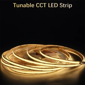 COB LED Strip Light CRI90 508 LEDs/m Uniform Light 24V Cuttable Cabinet LED Tape
