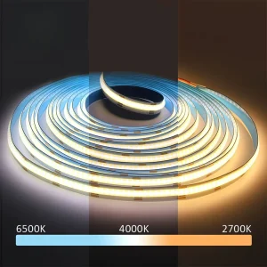 COB LED Strip Light Dual 3-in-1 10mm 24V CCT 2700K to 6500K Tunable Adjustable Color