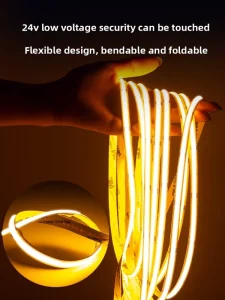 COB LED Strip Light IP20 Smart Switch Control 24V Flexible Self-Adhesive Linear Light