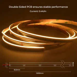COB Side-Emitting Stage Light 480 LEDs Narrow COB Strip Warm White 3000K 24V CRI90 Flexible Remote Control