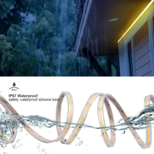 COXO Cob Led Strip Esterno Ip68 Ip67 Ip65 Underwater Ce Rohs ul 24v 12v 8mm 5mm Led Strip Light Outdoor Waterproof