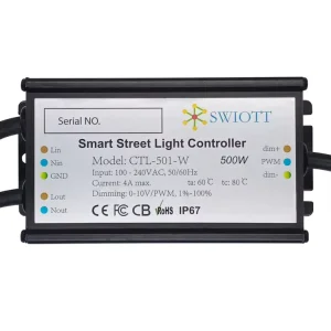 CTL501W Waterproof LoRaMesh Smart Street Light 0-10V Dimmer with Tilt and Leakage Monitor