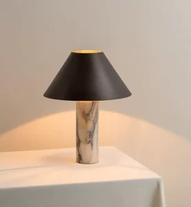 Calacatta Viola Natural Marble Oil Lamp Holder Handmade Eco Friendly Decorative Desk Tabletop Home Decoration