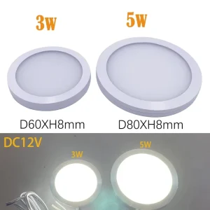 Campervan Caravan 12V LED Indoor Lamp for Car Interior Cabinet Reading Light 3W 5W Downlight