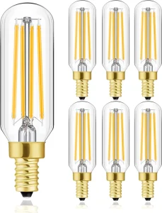 Candelabra Dimmable Chandelier LED Bulb 5W 2700K Warm White Clear 760lm T6 E14 Star-Shaped Edison Filament Vintage Candle