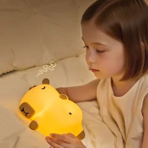 Capybara Silicone LED Night Light with White Noise and Warm White Light for Kids