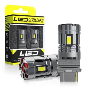 Car LED Turn Signal Light 1156 S25 Canbus 3570 Chip with Cooling Fan 1157 3157