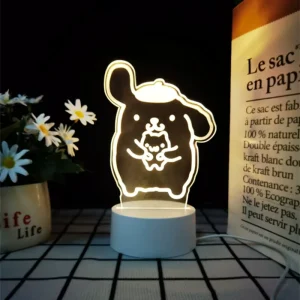 Cartoon 3D ABS and Acrylic USB-Powered Dimmable Warm White LED Night Lamp