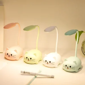 Cartoon Animal Rechargeable LED Adjustable Night Light with Eye Protection and Warm White Table Lamp