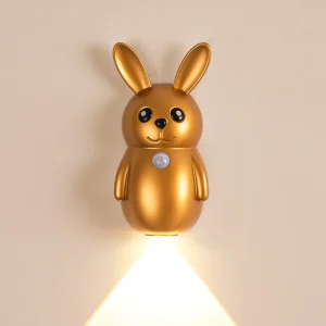 Cartoon Rabbit Wireless Magnetic Motion Sensor USB Rechargeable Wall Light for Bedside and Stairs