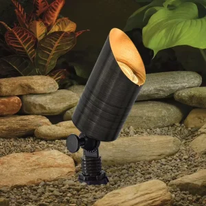 Cast Brass Smart Outdoor Spot Lights Antique Bronze Low Voltage Landscape Lights