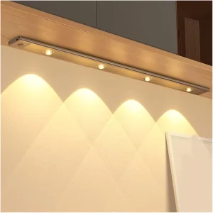 Cat-Eye Rechargeable Wireless Motion Sensor RGB Multicolor LED Under Cabinet Lamp with Remote Control