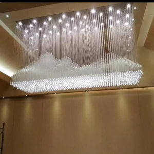 Ceiling Chandelier with Remote Control for High Ceilings in Hotels