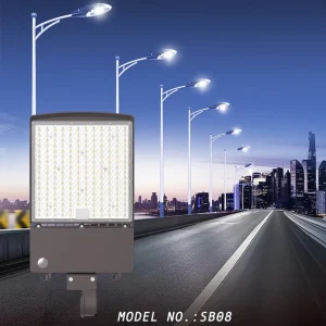 Certified DLC Certified Outdoor LED Street Light 100W 150lm w Aluminum Alloy Body for Road Lighting 5 year Warranty