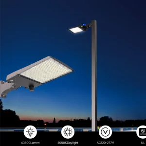 Certified DLC Certified Outdoor LED Street Light 150W 150lm w Aluminum Alloy Body for Road Lighting 5 year Warranty